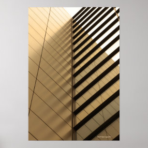 Modern architecture, yellow toned poster