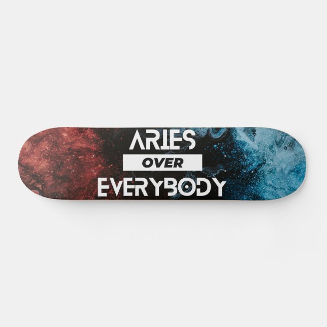 Modern Aries Zodiac Skateboard (Horz)
