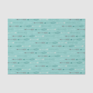 Modern Arrow & Feather Tribal Pattern Tissue Paper