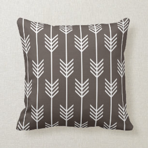 Modern Arrow Fletching Pattern Coffee Throw Pillow