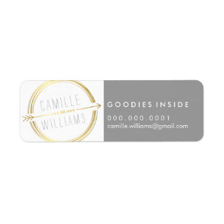 MODERN ARROW LOGO gold foil rustic hand drawn