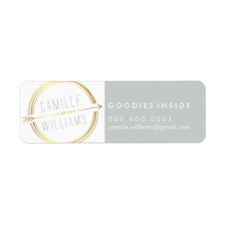 MODERN ARROW LOGO gold foil rustic hand drawn
