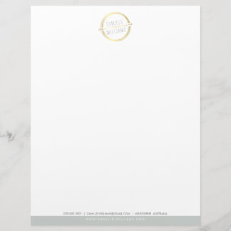 MODERN ARROW LOGO gold foil rustic hand drawn Letterhead