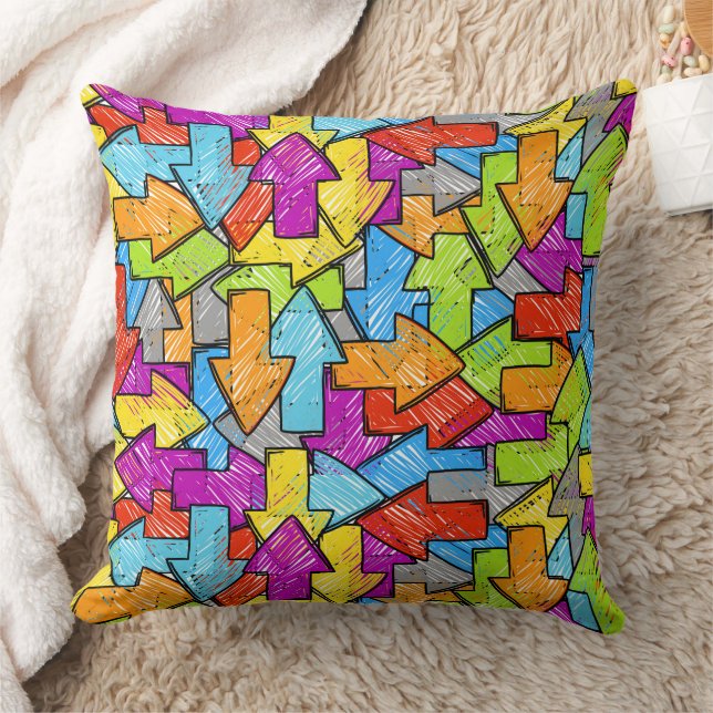 Modern Arrows Throw Pillow (Blanket)