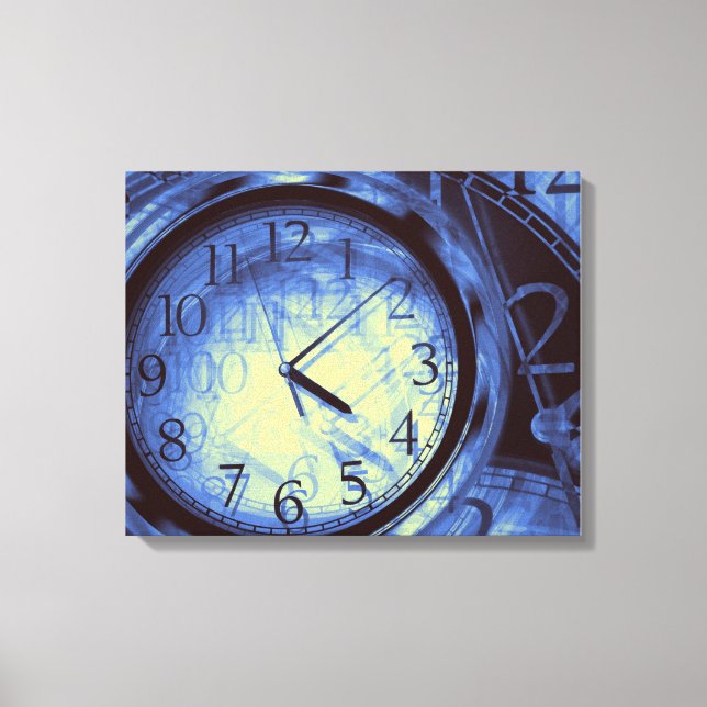 Modern art abstract clock design poster canvas print (Front)