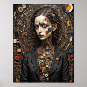 Modern art Avant Garde style woman abstract Poster