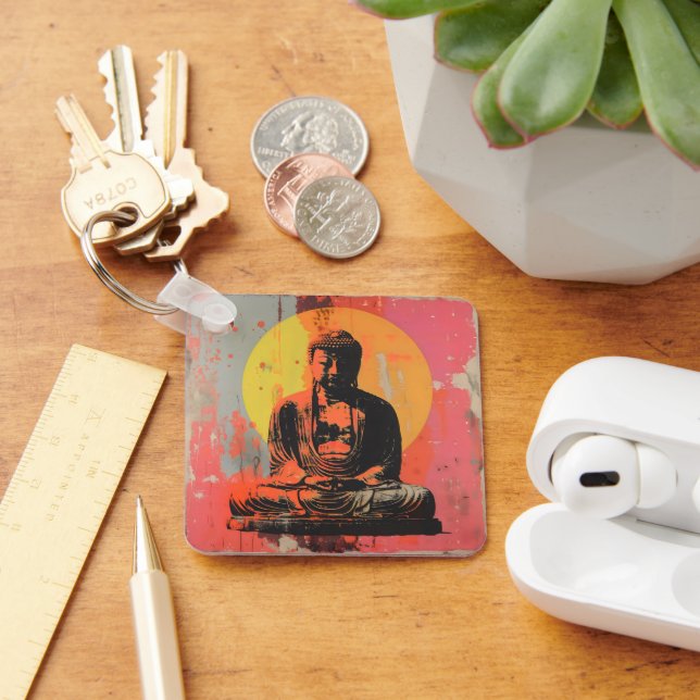 Modern Art Buddha Keychain (Desk)