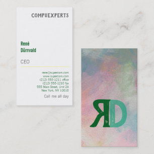 Modern art, clear, bold, impressive business card