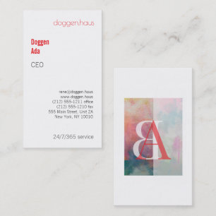 Modern art, clear, bold, impressive business card