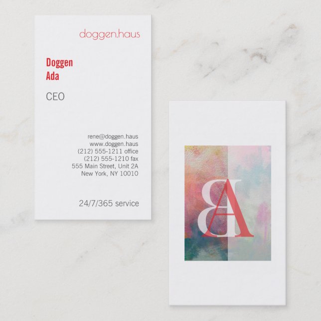 Modern art, clear, bold, impressive business card (Front/Back)