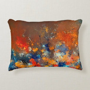 Modern art. Colorful contemporary artwork. Color s Accent Pillow