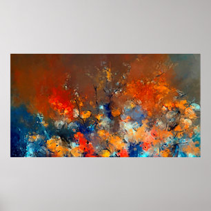 Modern art. Colourful contemporary artwork. Colour Poster