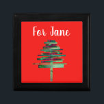 Modern art craft Christmas tree Gift Box<br><div class="desc">An fun and stylish party invitation for a Christmas party featuring a cute image of a modern arty crafty Christmas tree geometric shapes cubist style. Modern and fun. Background is able to be customized.</div>