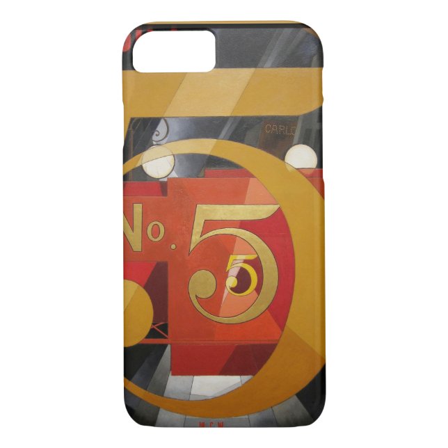 Modern Art Cubist Demuth Figure 5 in Gold Case-Mate iPhone Case (Back)