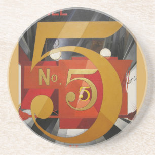 Modern Art Cubist Demuth Figure 5 in Gold Coaster