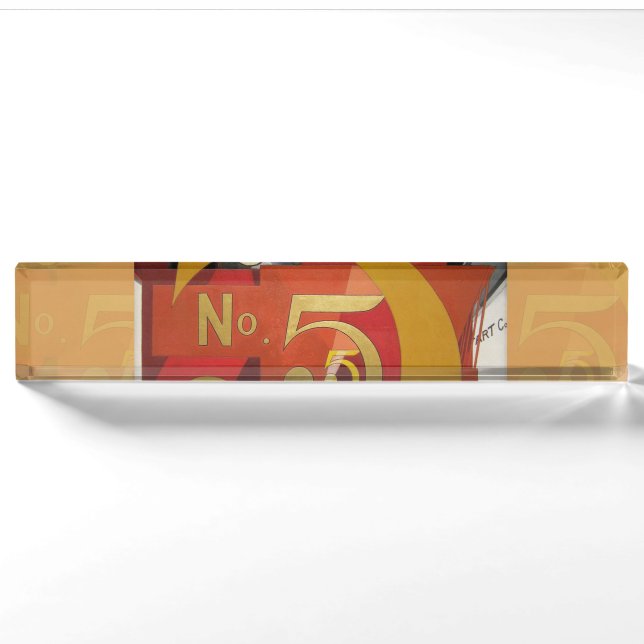 Modern Art Cubist Demuth Figure 5 in Gold Nameplate (Front)