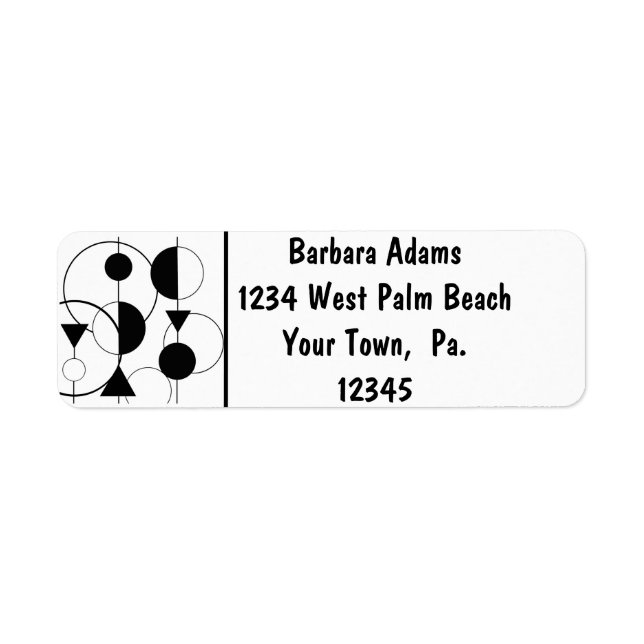 Modern Art Customized Return Address (Front)