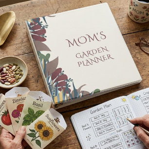 Modern Art Deco Floral Mother's Day Garden Planner Binder