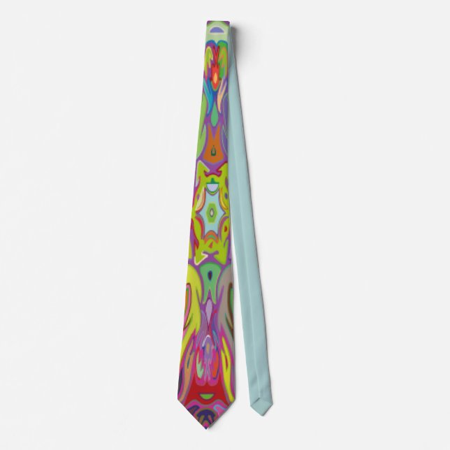 Modern Art Deco Multi-colour For clothes and decor Tie (Front)