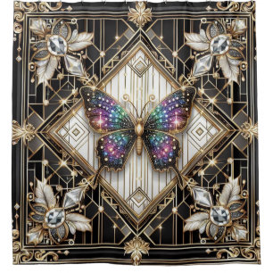 Modern Art Deco Rainbow Butterfly