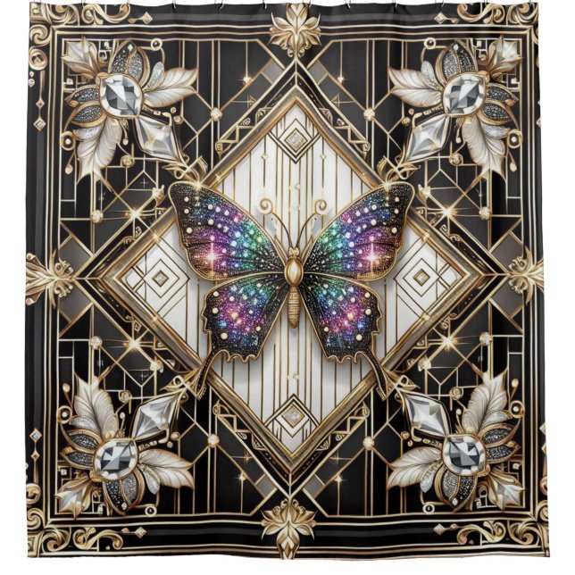 Modern Art Deco Rainbow Butterfly (Front)