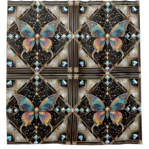 Modern Art Deco Rainbow Butterfly