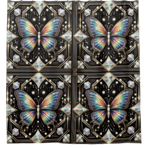 Modern Art Deco Rainbow Butterfly