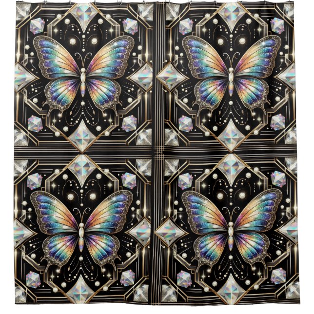 Modern Art Deco Rainbow Butterfly (Front)