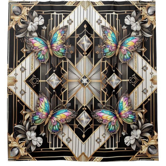 Modern Art Deco Rainbow Butterfly (Front)