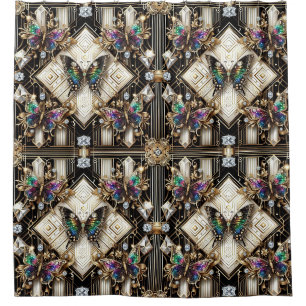 Modern Art Deco Rainbow Butterfly