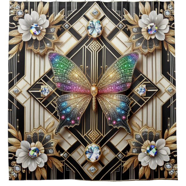 Modern Art Deco Rainbow Butterfly (Front)