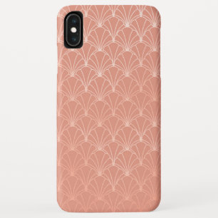 Modern Art Deco Rose Gold Foil Pattern iPhone XS Max Case