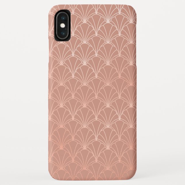 Modern Art Deco Rose Gold Foil Pattern Case-Mate iPhone Case (Back)