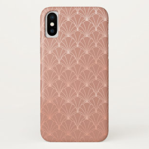 Modern Art Deco Rose Gold Foil Pattern Case-Mate iPhone Case