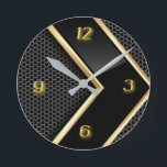 Modern art deco round clock<br><div class="desc">Great and high quality design. You will love it like others. Be free to use this design for other product you like or to add text. Thank you.</div>