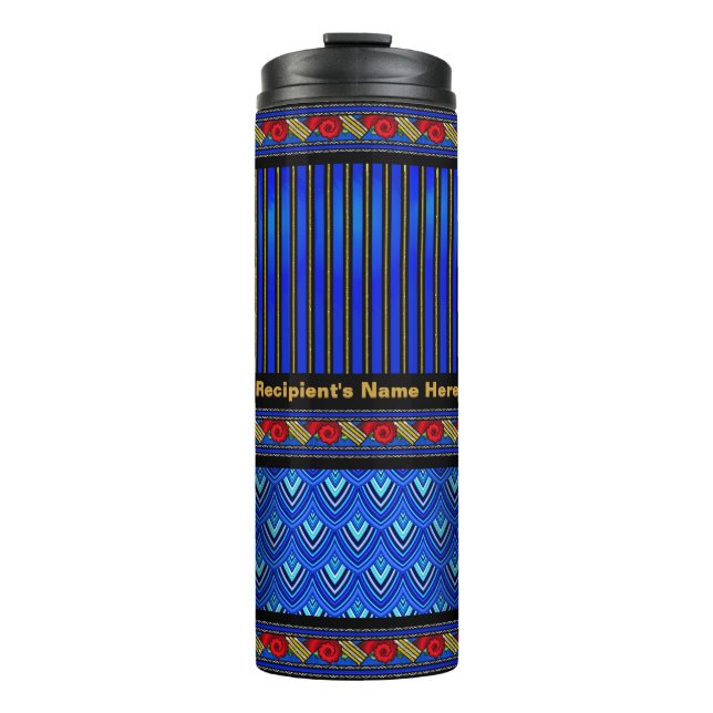 Modern Art Deco - Russian Style (Personalized) Thermal Tumbler (Front)