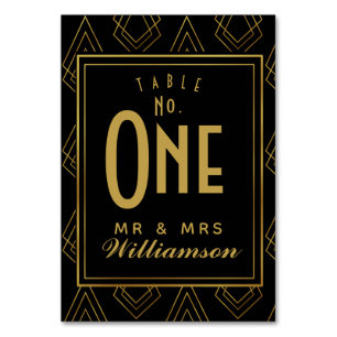 Modern art decoTable Card table number wedding