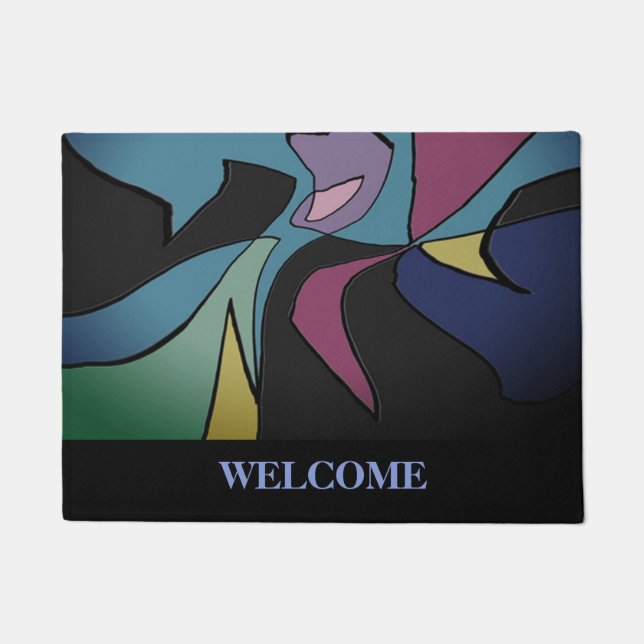 Modern Art Design Chic Welcome Front Doormat (Front)