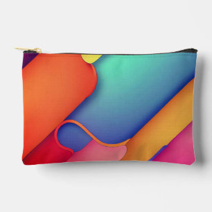 Modern Art Design Folds of Colour Accessory Pouch
