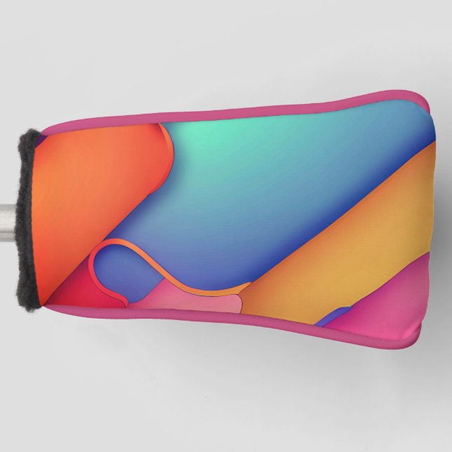 Modern Art Design Folds of Colour Golf Head Cover (Front)