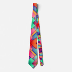 Modern Art Design Folds of Colour Tie