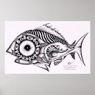 Modern Art Fish Poster / Design, Geometrica from V