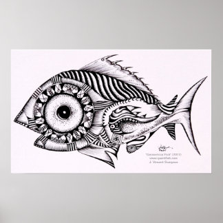 Modern Art Fish Poster / Design, Geometrica from V