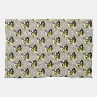 Modern Art Floral Pattern - Vibrant and Harmonious Kitchen Towel