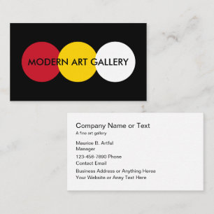 Modern Art Gallery Theme Business Cards