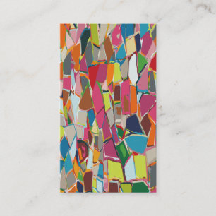 Modern Art Geometric Deco Multi-colour Business Card