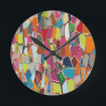 Modern Art Geometric Deco Multi-colour Round Clock<br><div class="desc">This design is perfect for anyone and everyone! 
Get hold of this artistic pattern for unique clothes and décor.</div>