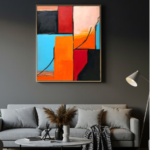 modern art, geometric shapes, abstract design, geo poster