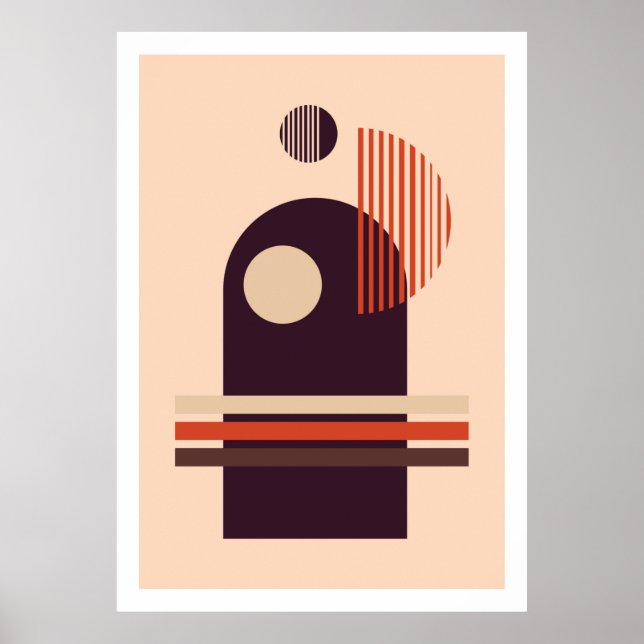 Modern art-geometric shapes composition 1 poster (Front)