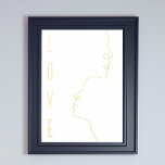 MODERN ART GOLD FACES LOVE FOIL PRINTS<br><div class="desc">MODERN ART GOLD FACES LOVE Foil Prints</div>